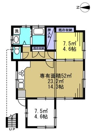 幡ヶ谷駅 徒歩4分 1階の物件間取画像